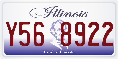 IL license plate Y568922
