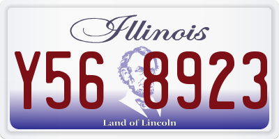 IL license plate Y568923
