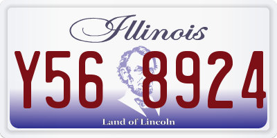 IL license plate Y568924