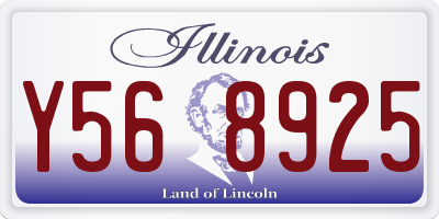 IL license plate Y568925