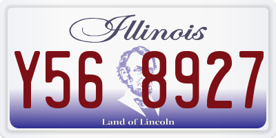 IL license plate Y568927