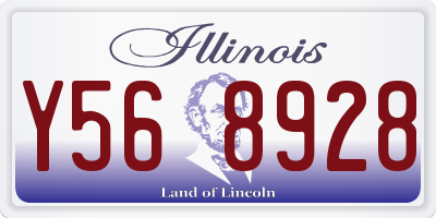 IL license plate Y568928