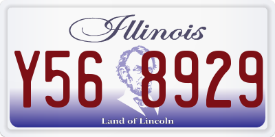IL license plate Y568929