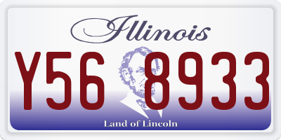 IL license plate Y568933