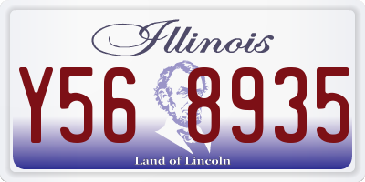 IL license plate Y568935