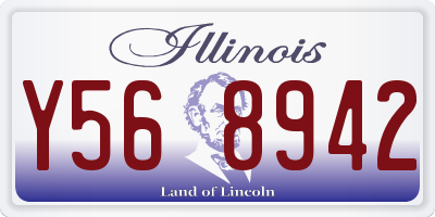 IL license plate Y568942