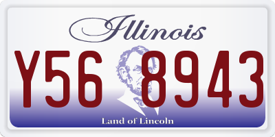IL license plate Y568943