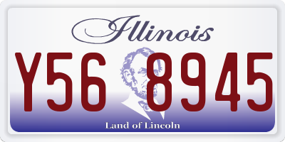 IL license plate Y568945