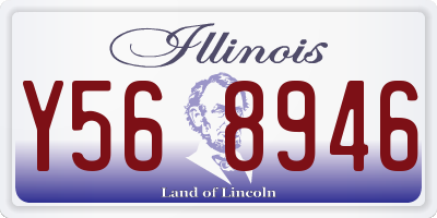 IL license plate Y568946