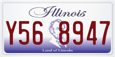 IL license plate Y568947