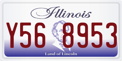 IL license plate Y568953