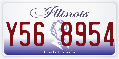 IL license plate Y568954