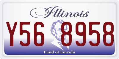 IL license plate Y568958