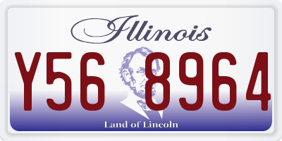 IL license plate Y568964