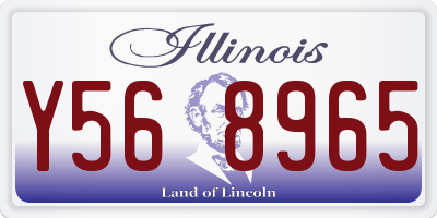 IL license plate Y568965