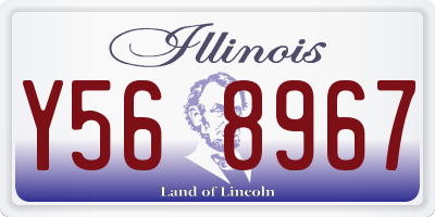 IL license plate Y568967
