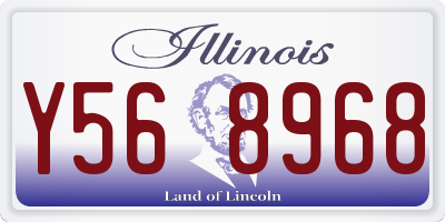 IL license plate Y568968
