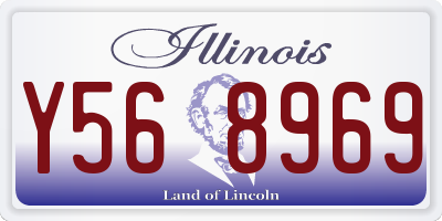 IL license plate Y568969