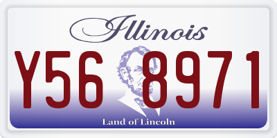 IL license plate Y568971