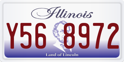 IL license plate Y568972
