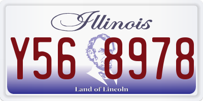 IL license plate Y568978