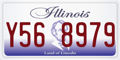 IL license plate Y568979