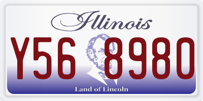IL license plate Y568980