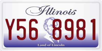 IL license plate Y568981