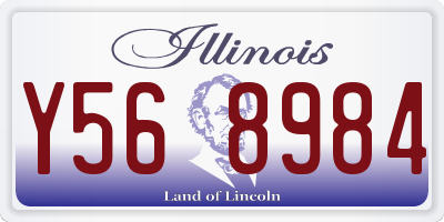 IL license plate Y568984