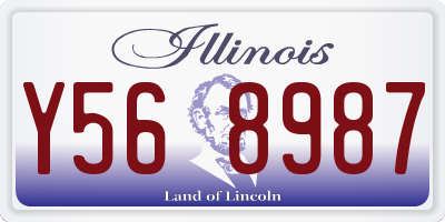 IL license plate Y568987