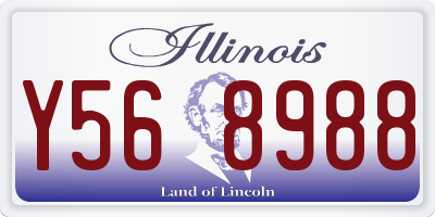 IL license plate Y568988