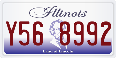 IL license plate Y568992
