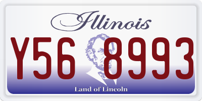 IL license plate Y568993