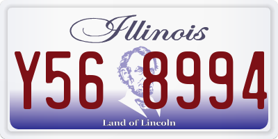 IL license plate Y568994