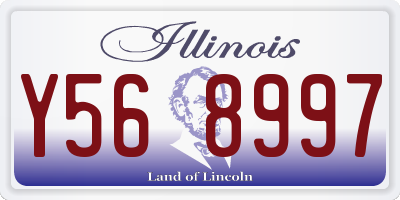 IL license plate Y568997