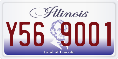IL license plate Y569001