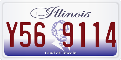 IL license plate Y569114