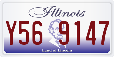 IL license plate Y569147