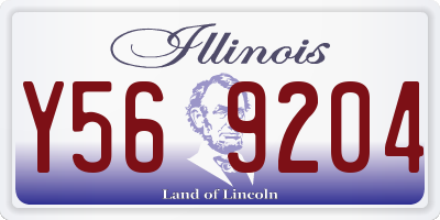 IL license plate Y569204