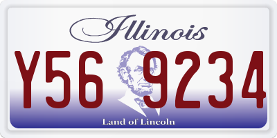 IL license plate Y569234