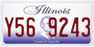 IL license plate Y569243