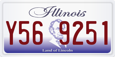IL license plate Y569251