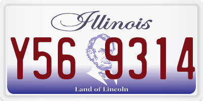 IL license plate Y569314