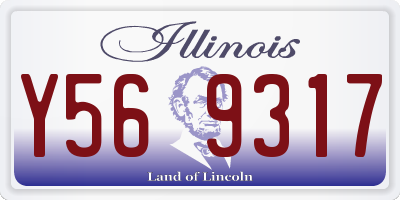 IL license plate Y569317