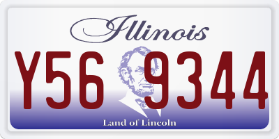 IL license plate Y569344