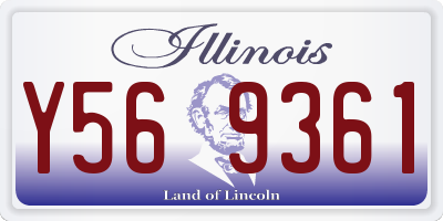 IL license plate Y569361