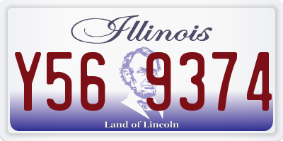 IL license plate Y569374
