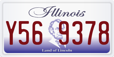 IL license plate Y569378