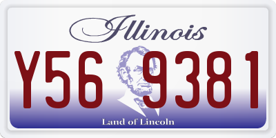 IL license plate Y569381