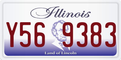 IL license plate Y569383